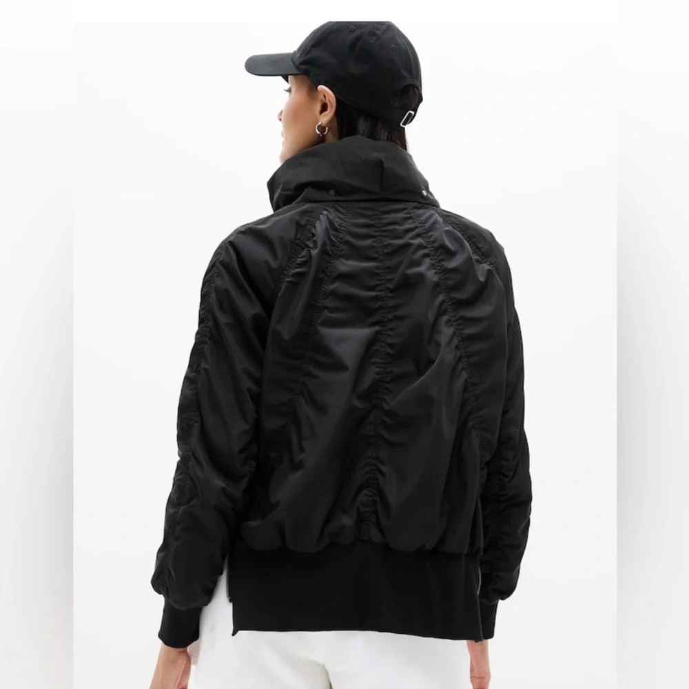 NWT Athleta Jetset Bomber Black Jacket Size Medium